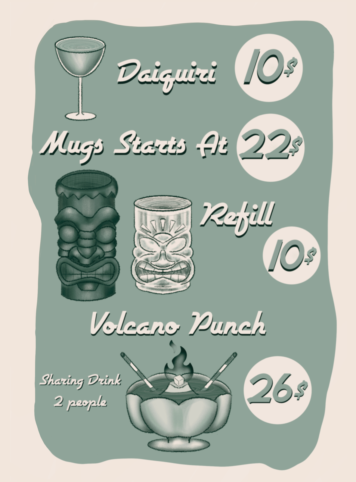 Tiki Tuesdays menu 2